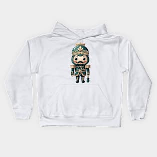 Whimsical  Green Christmas Nutcracker Kids Hoodie